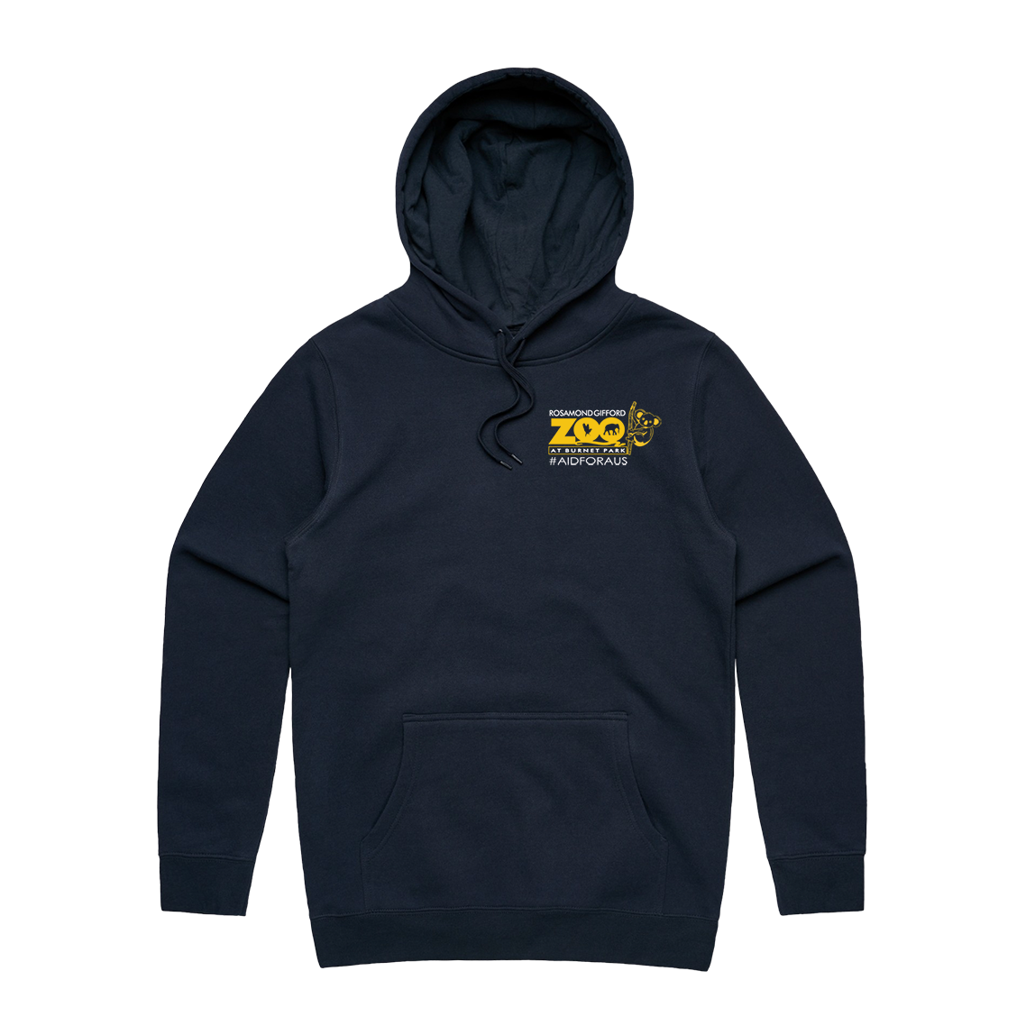 #AidforAus - Unisex Navy Hooded Pullover