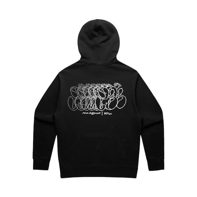 The Glitch Cotton Oversized Hoodie (Black)