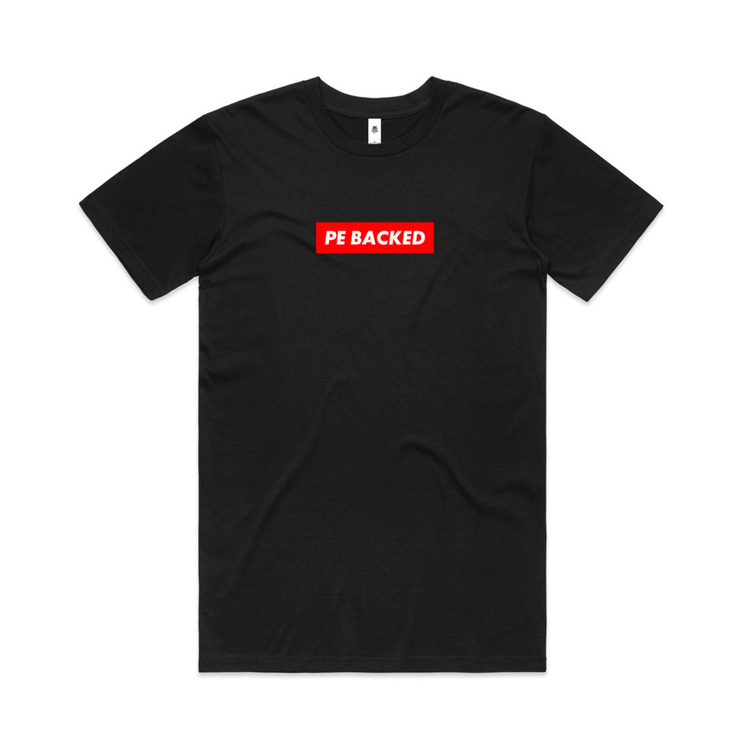 PE BACKED Box Logo - Black
