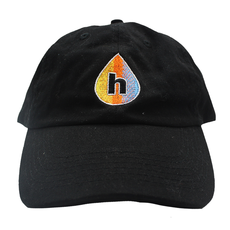 Print Hub - Drop Logo - Black Dad Hat