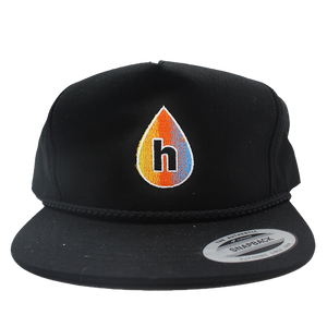Print Hub - Drop Logo - Black Snap Back Hat