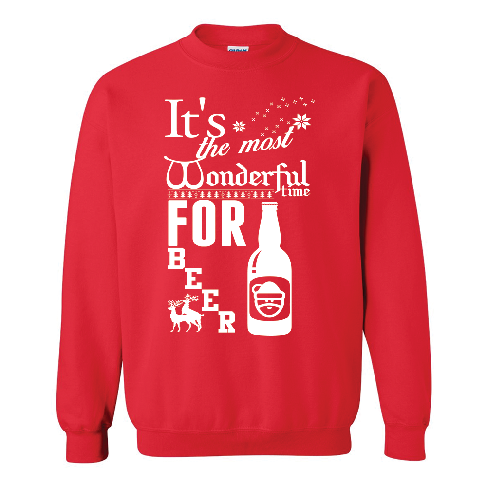 Wonderful Time For A Beer Ugly Christmas Sweater